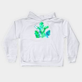 Banana Leaves tropical Kids Hoodie